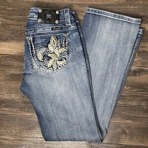 Miss Me Easy Boot Jeans Size 28 JE5796E2R Bling